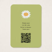 Spring Flowers Pop Tree Verjaardag in plaats van c Visitekaartjes (Achterkant)