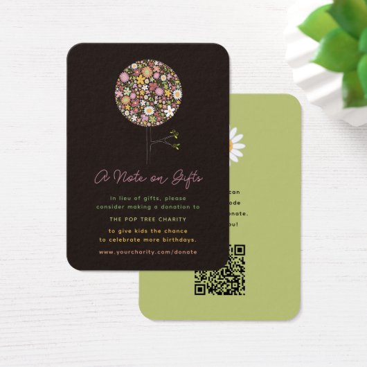 Spring Flowers Pop Tree Verjaardag in plaats van c Visitekaartjes (Bureau)