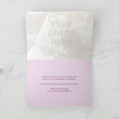 Spring flowers purple art wedding thank you cards kaart (Binnen)