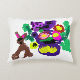 Spring flowers Rabbit joy Accent Kussen