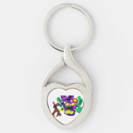 Spring flowers Rabbit joy Sleutelhanger