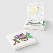 Spring flowers Rabbit joy Stenen Onderzetter (Zijkant)