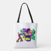 Spring flowers Rabbit joy Tote Bag (Achterkant)