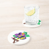 Spring flowers Rabbit joy Zandsteen Onderzetter (Zijkant)