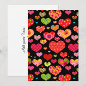 Spring Flowers Rainbow Love Hearts Aankondiging (Voorkant / Achterkant)