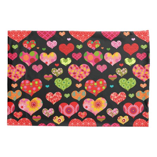 Spring Flowers Rainbow Love Hearts  Kussensloop (Achterkant)