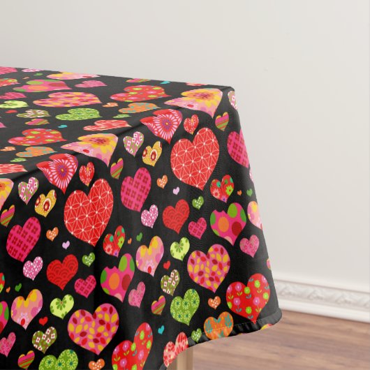 Spring Flowers Rainbow Love Hearts Tafelkleed (Voorbeeld)