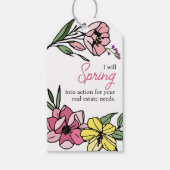 Spring Flowers Real Estate Client Cadeaulabel (Voorkant)