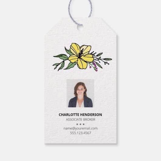 Spring Flowers Real Estate Client Cadeaulabel (Achterkant)