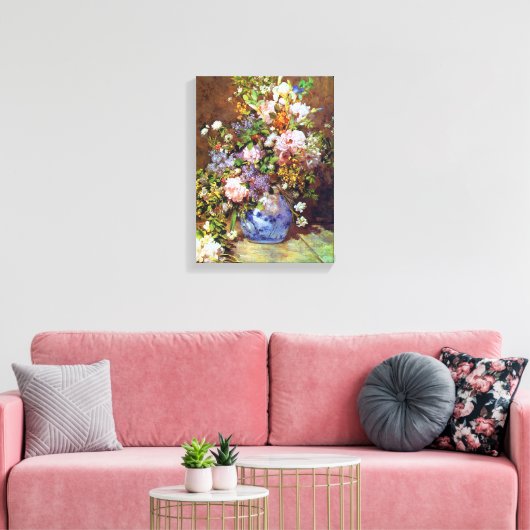 Spring Flowers Renoir Fine Art Canvas Afdruk (Insitu (Woonkamer))