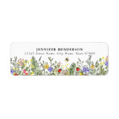 Spring Flowers Retour Adreslabels Etiket (Voorkant)