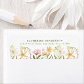 Spring Flowers Retour Adreslabels Etiket (Insitu)