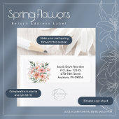 Spring Flowers Return Address Label