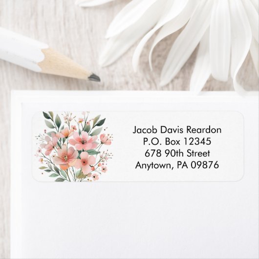 Spring Flowers Return Address Label (Insitu)