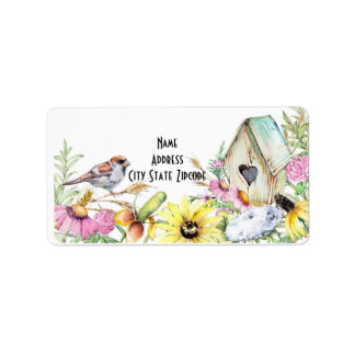 Spring Flowers Return Address Label