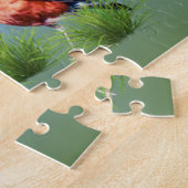 Spring Flowers, Robin en Bunny Rabbit Legpuzzel (Zijkant)