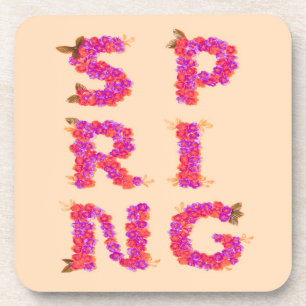 Spring Flowers Roze Bier Onderzetter