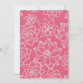 Spring Flowers Roze Circle Meisje Baby shower Bedankkaart (Achterkant)