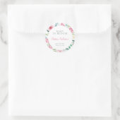 Spring Flowers Roze Circle Meisje Baby shower Ronde Sticker (Tas)