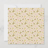 Spring Flowers roze groene Floral Aangepaste naam Notitiekaartje (Achterkant)