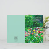 Spring Flowers Scripture Church Bulletin Sjabloon (Staand voorkant)