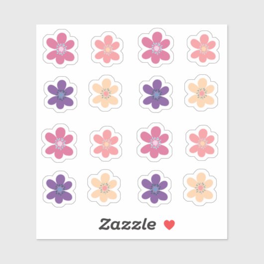 Spring Flowers Set Scrapbooking Sticker (Vel)