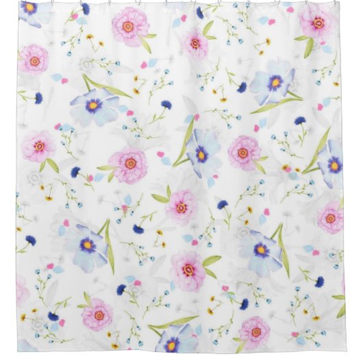 Spring Flowers Shower Curtain Douchegordijn (Voorkant)