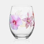 Spring Flowers Stemless Wine Glass Wijnglas Zonder Voet (Achterkant)
