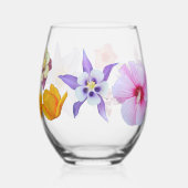 Spring Flowers Stemless Wine Glass Wijnglas Zonder Voet (Links)