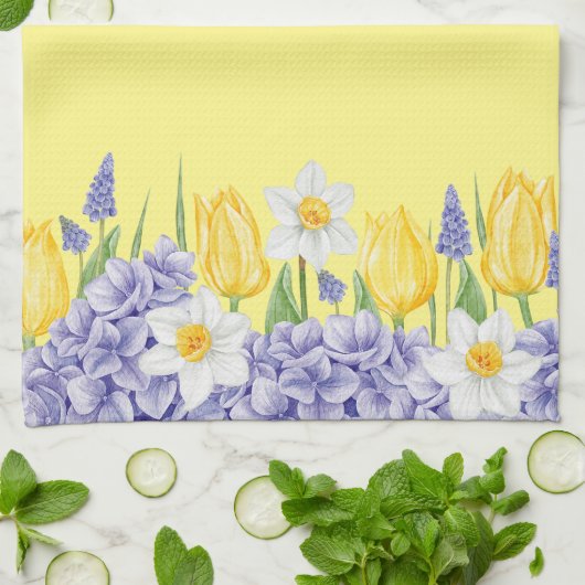 Spring Flowers  Theedoek (Gevouwen)