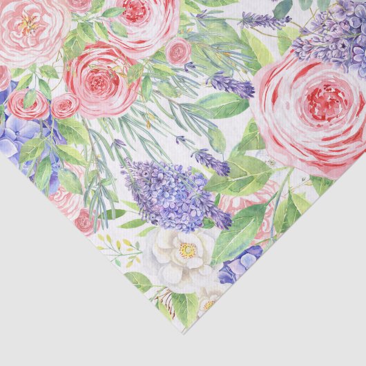 Spring Flowers Tissue Paper – Levendig Bloemcadeau Tissuepapier (Detail)