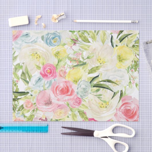 Spring Flowers Tissue Paper | Levendige bloemen Tissuepapier (Craft)
