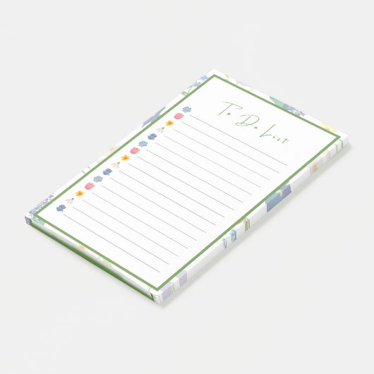 Spring Flowers to Do-lijst Post-it® Notes (Schuin)