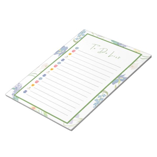 Spring Flowers to Do List Notitieblok (Schuin)