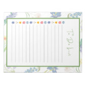Spring Flowers to Do List Notitieblok (Voorkant)