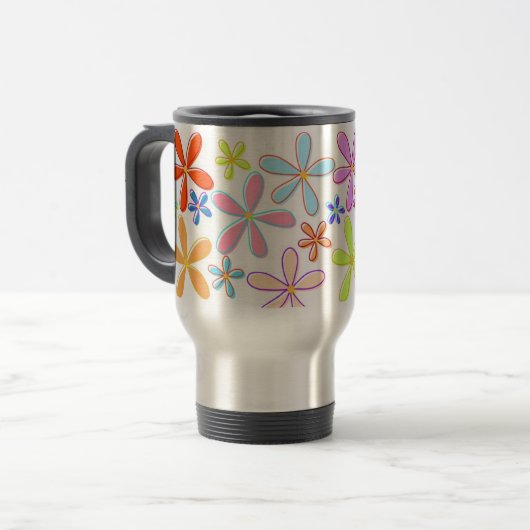 Spring Flowers Travel Mug Reisbeker (Voorkant links)