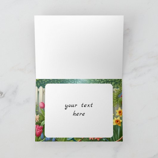 Spring Flowers Tulp narcissen Bedankkaart (Binnen)