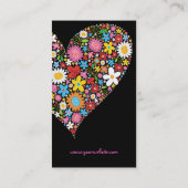 Spring Flowers Valentijn Heart Love Profile Card Visitekaartje (Achterkant)