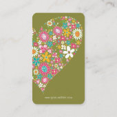 Spring Flowers Valentijn Heart Love Profile Card Visitekaartje (Achterkant)