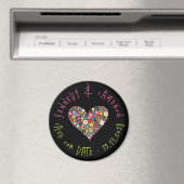 Spring Flowers Valentijn Heart Love Save the Date Magneet (Insitu (Vaatwasser))
