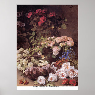 Spring Flowers van Claude Monet Poster