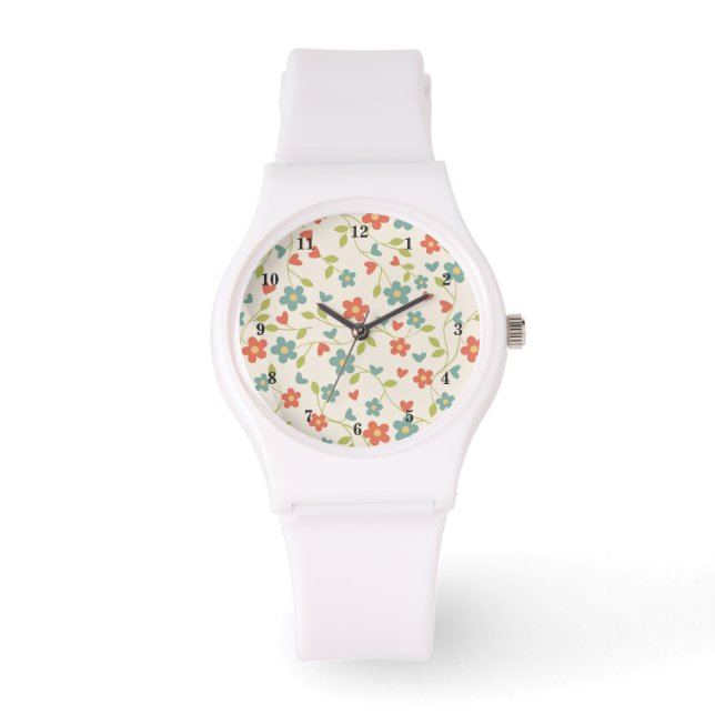 Spring Flowers Watch Horloge (Voorkant)
