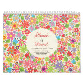 Spring Flowers Weduwfoto gastboek Kalender (Hoes)