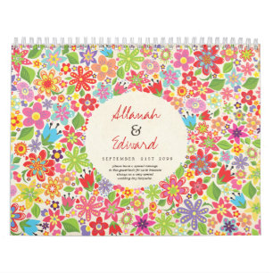 Spring Flowers Weduwfoto gastboek Kalender