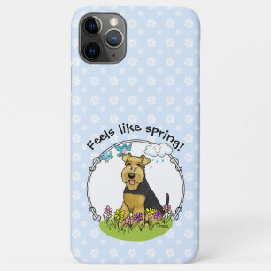 Spring Flowers Welsh Terrier Dog met Flowers Cute Case-Mate iPhone Case