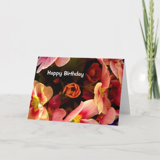Spring Flowers Wenskaart -customize Kaart (Voorkant)