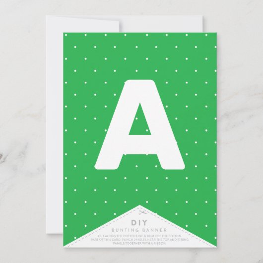 Spring Flowers Whimsical Garden DIY Bunting Banner (Achterkant)