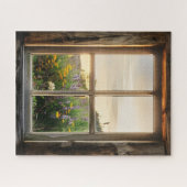 Spring Flowers Window Uitzicht Legpuzzel (Horizontaal)