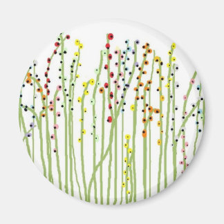 "SPRING FLOWERS" Wit Collectie Magneet
