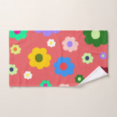 Spring Flowers Y2K Retro Patroon Bad Handdoek (Handdoek)